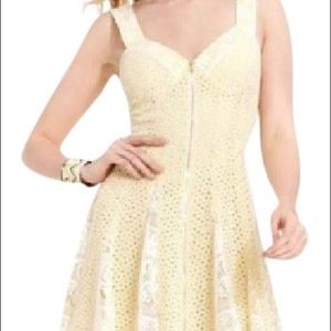Betsey Johnson Eyelet zipper dress